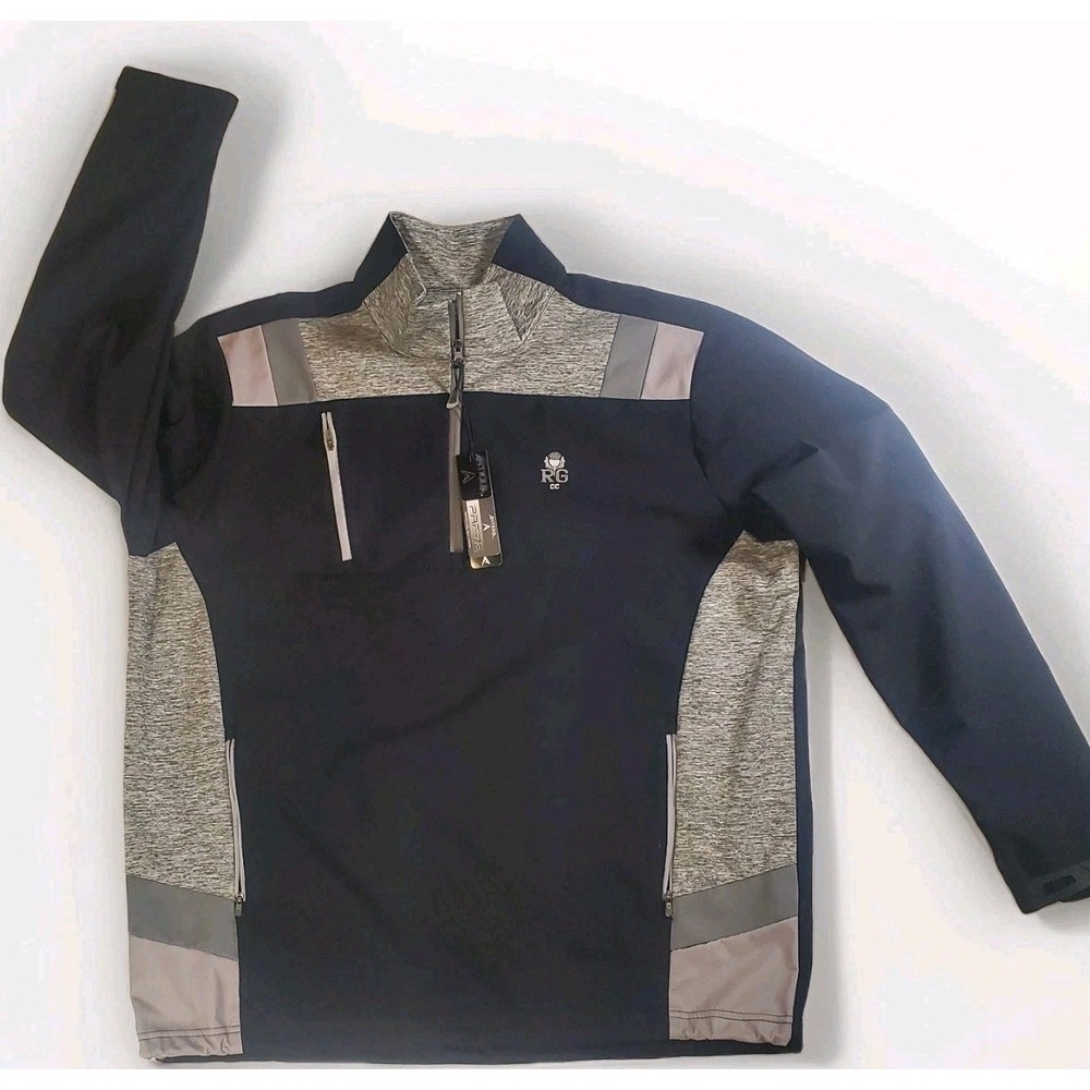 Antigua Black Golf Half Zip Jacket Embroidered Regents Glen CC Men's XL New